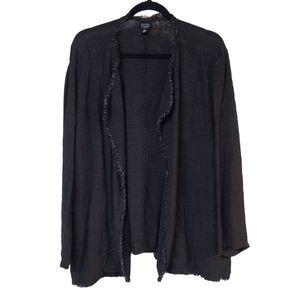 Eileen Fisher Black Open-Front Blazer